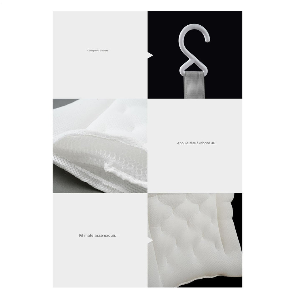 Badewannenkissen mit 4D-Nackenstütze