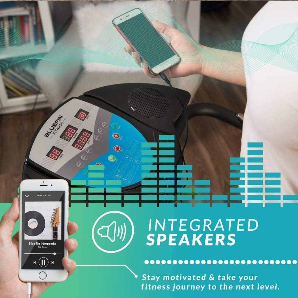 Bluefin Vibrationsplatte Pro – Leise Motoren, Lautsprecher, Schwarz