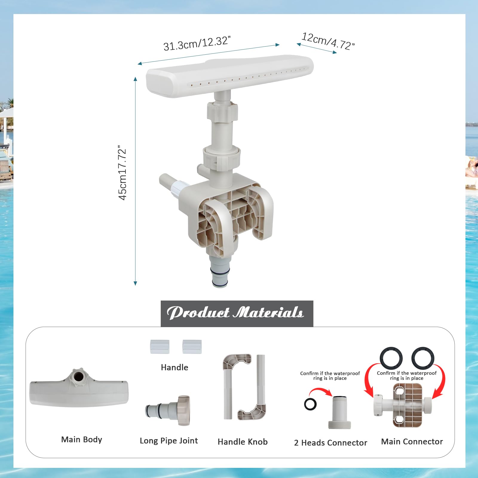 Pool-Springbrunnen-Aufsatz