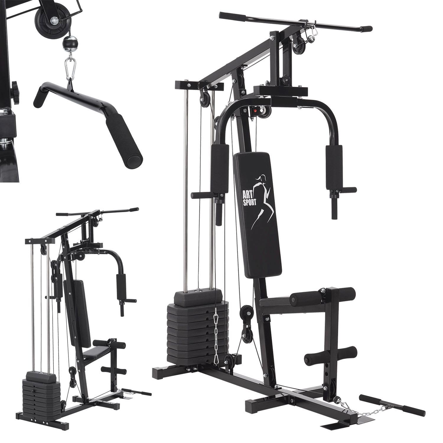 ArtSport Kraftstation ProfiGym 2000 – Multistation mit Latzug, Butterfly & Beinstrecker 40 kg