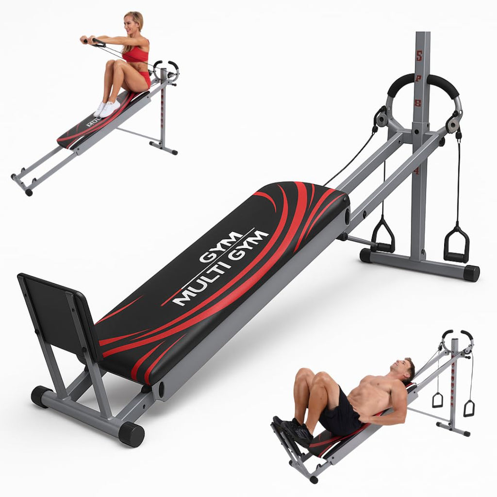GYMFORM Multigym Heimtrainer – Kraftstation mit Seilzug & Beinzubehör