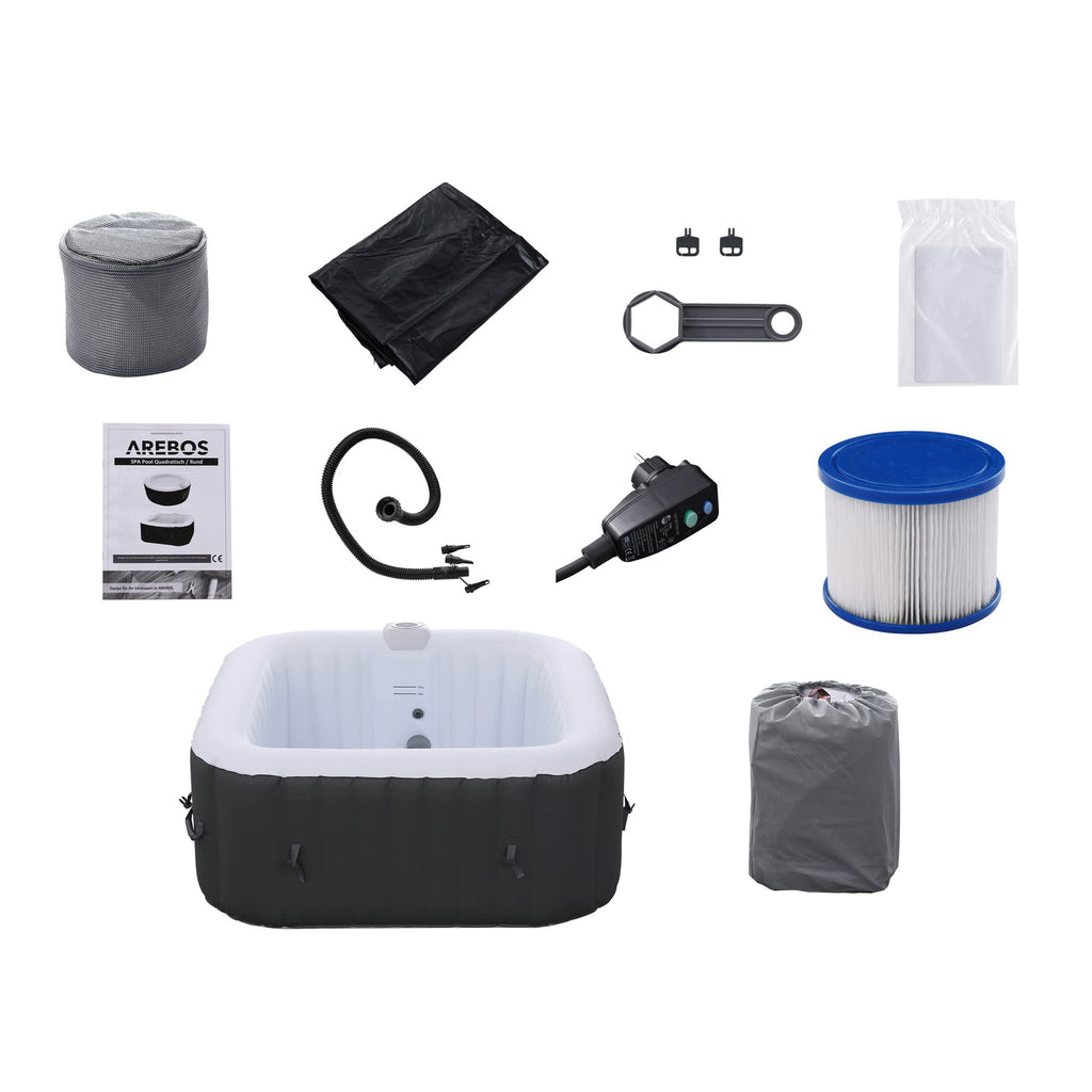 Arebos Aufblasbarer Spa-Pool für 4 Personen