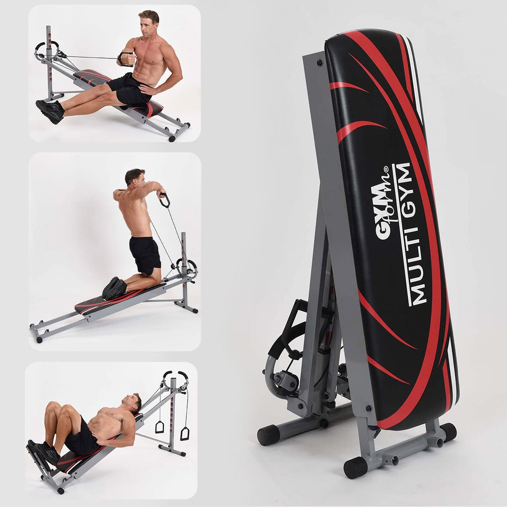 GYMFORM Multigym Heimtrainer – Kraftstation mit Seilzug & Beinzubehör