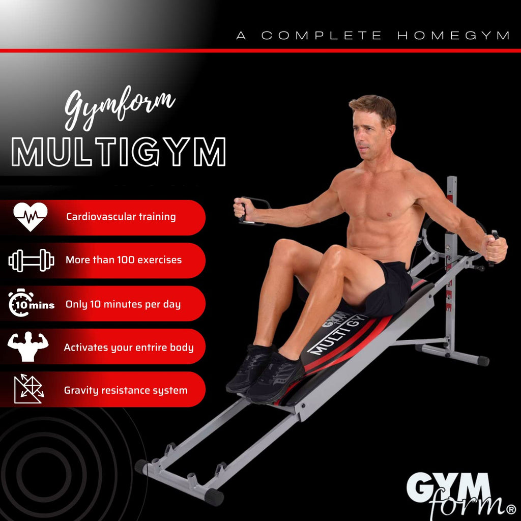 GYMFORM Multigym Heimtrainer – Kraftstation mit Seilzug & Beinzubehör