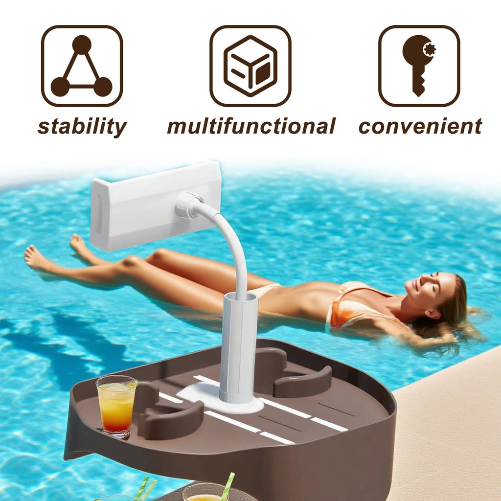 3-in-1 Whirlpool-Tablett mit Getränke- und Handyhalter