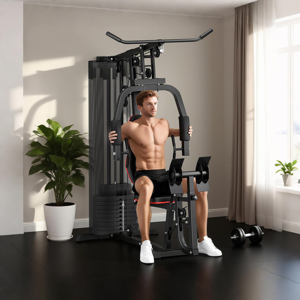 SPORTNOW Kraftstation – Multifunktionale Fitnessstation 45 kg