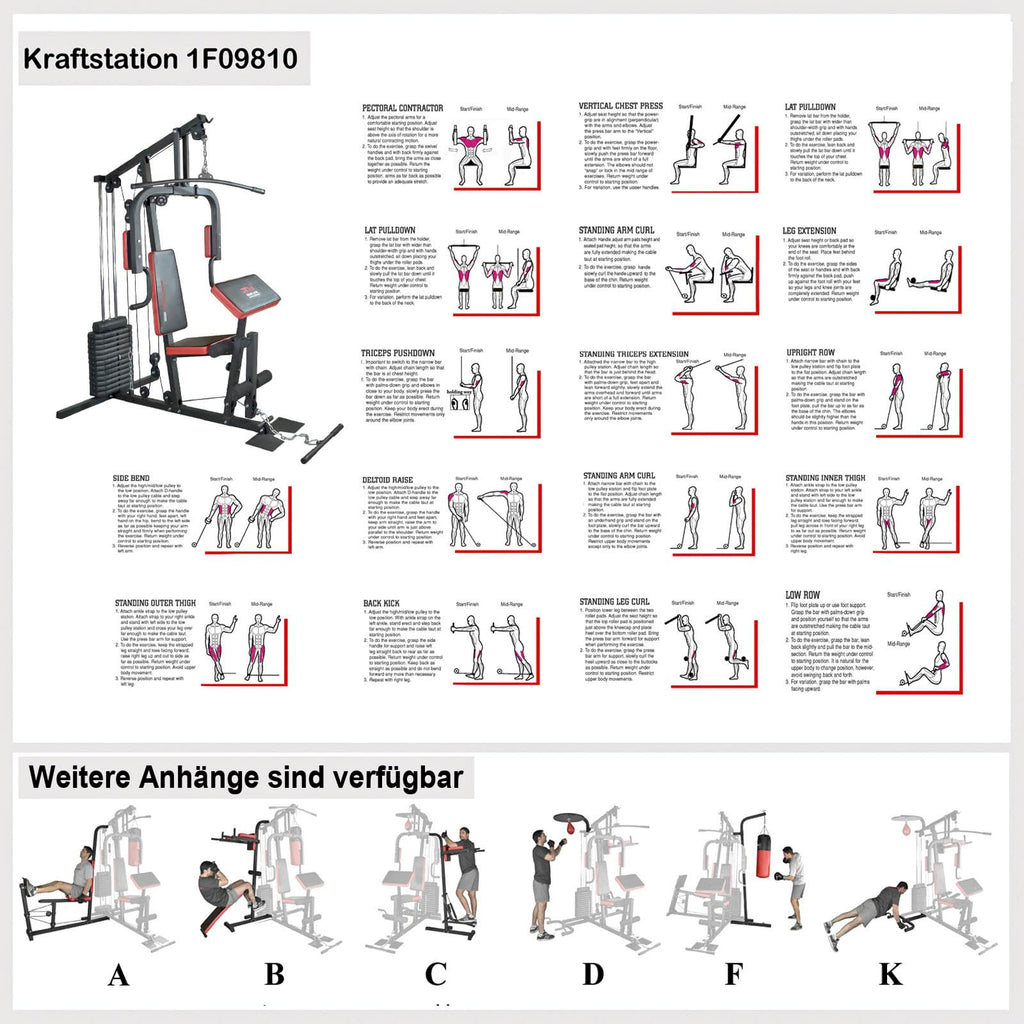 Hansson Sports Kraftstation – Multistation Home Gym mit 65 kg Gewichten