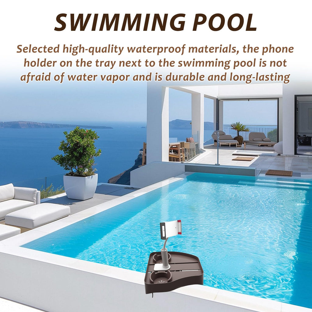 3-in-1 Whirlpool-Tablett mit Getränke- und Handyhalter