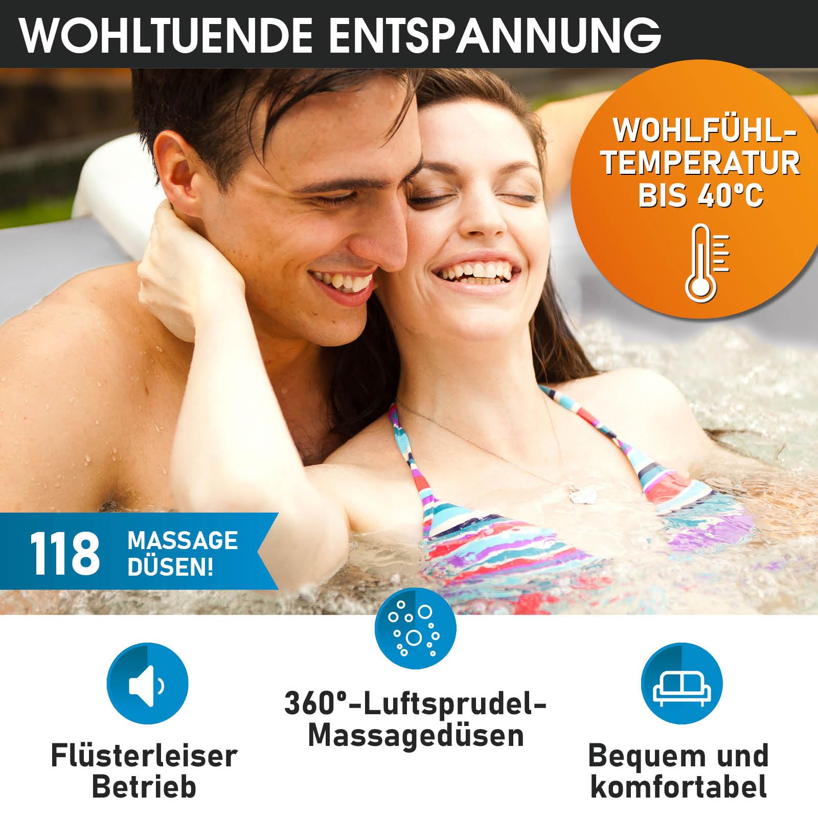 BRAST® aufblasbarer Whirlpool MSpa Bergen