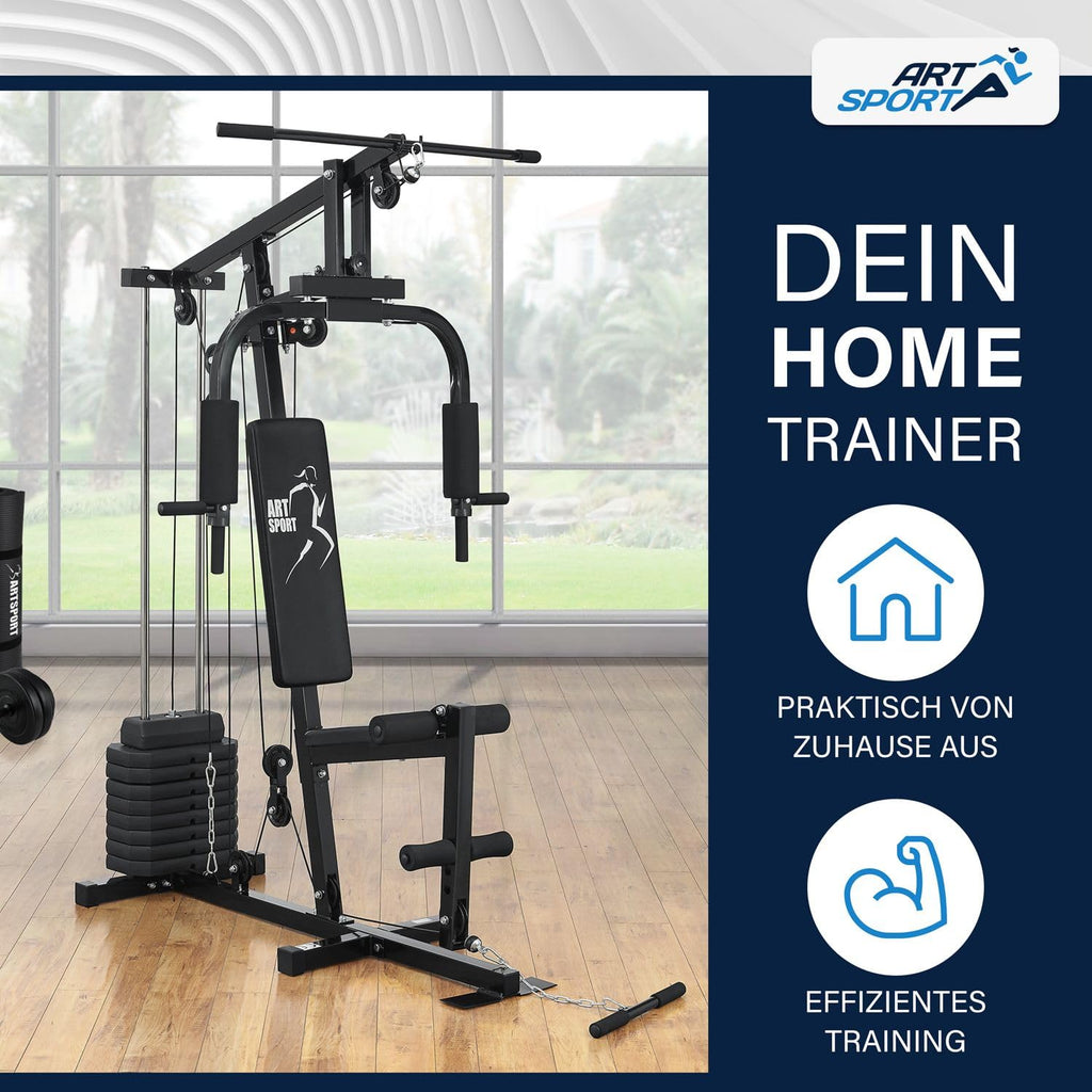 ArtSport Kraftstation ProfiGym 2000 – Multistation mit Latzug, Butterfly & Beinstrecker 40 kg