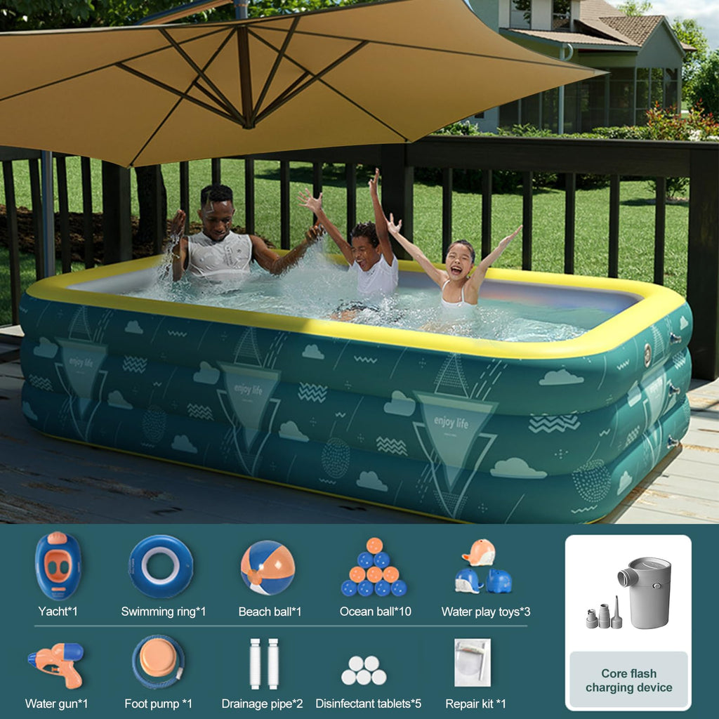 Ergocar Aufblasbarer Pool für die Familie