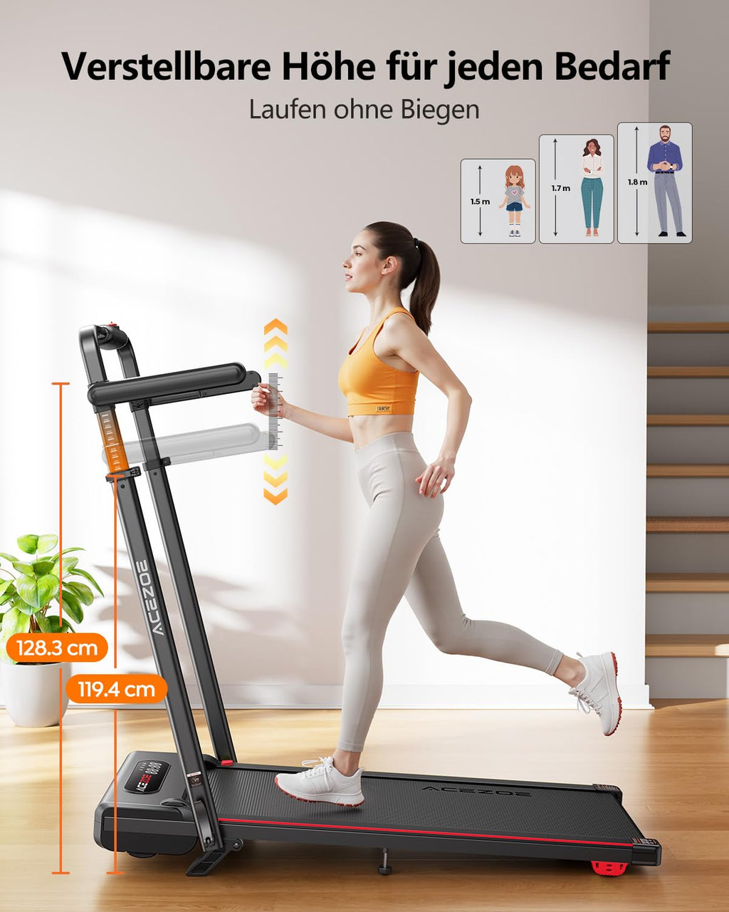 Laufband 6-in-1 Walking Pad klappbar – 12 km/h, 2.5 HP, 136 kg