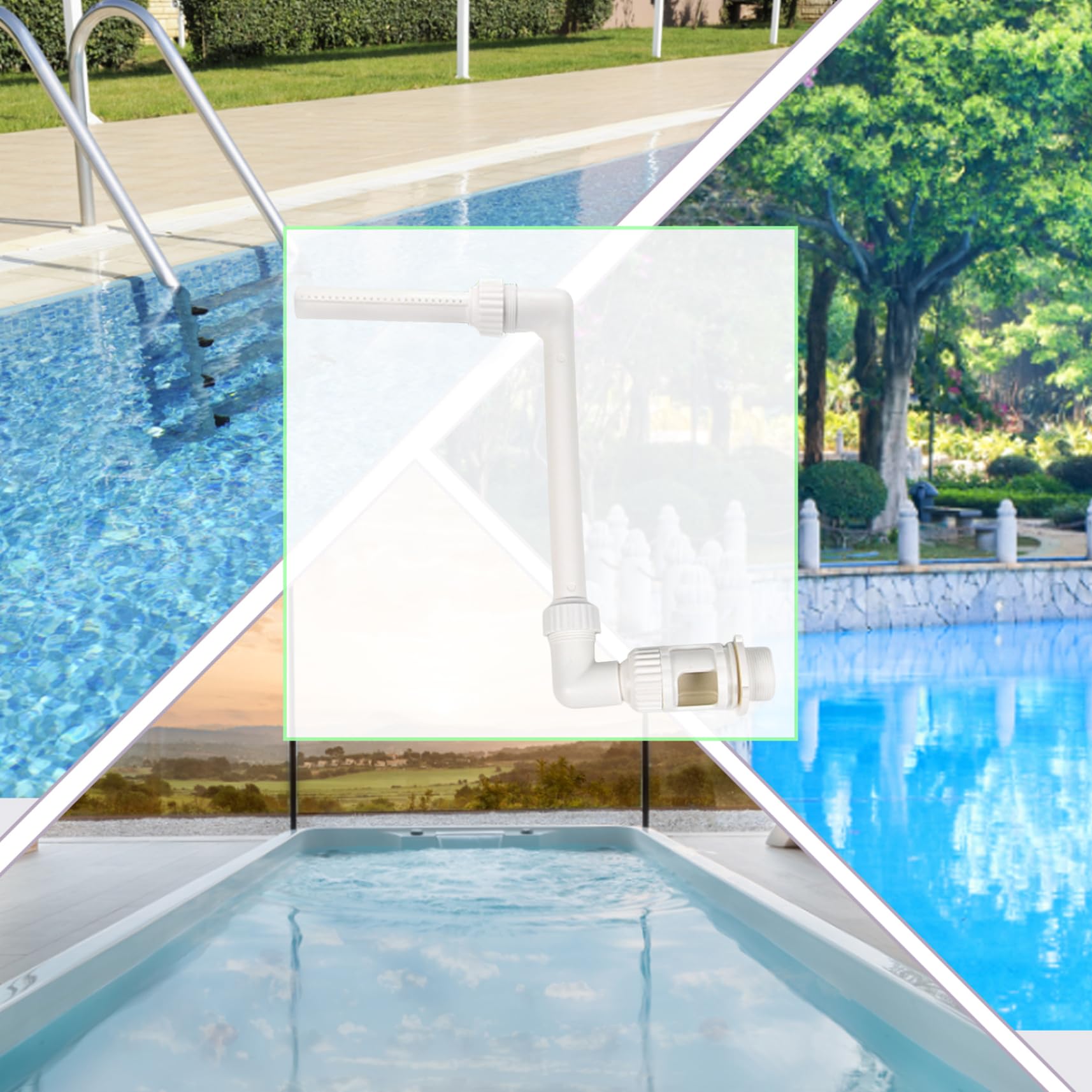 Hilai Teichbrunnen: Pool-Wasserfall und Sprinkler für entspannende Kühlung