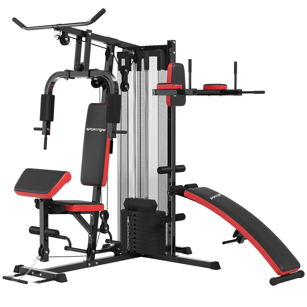 SPORTNOW Kraftstation – Multifunktionale Fitnessstation 65 kg