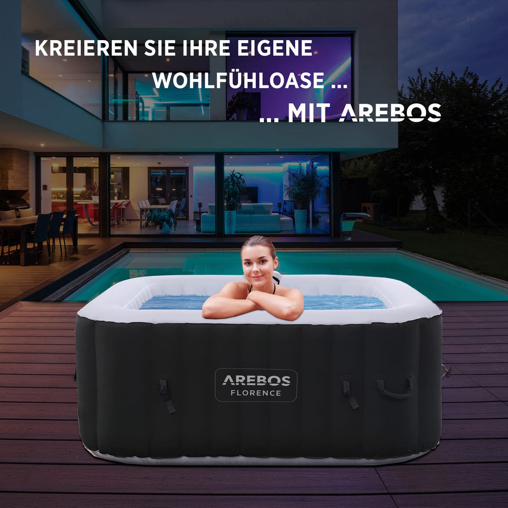 Arebos Aufblasbarer Spa-Pool für 4 Personen