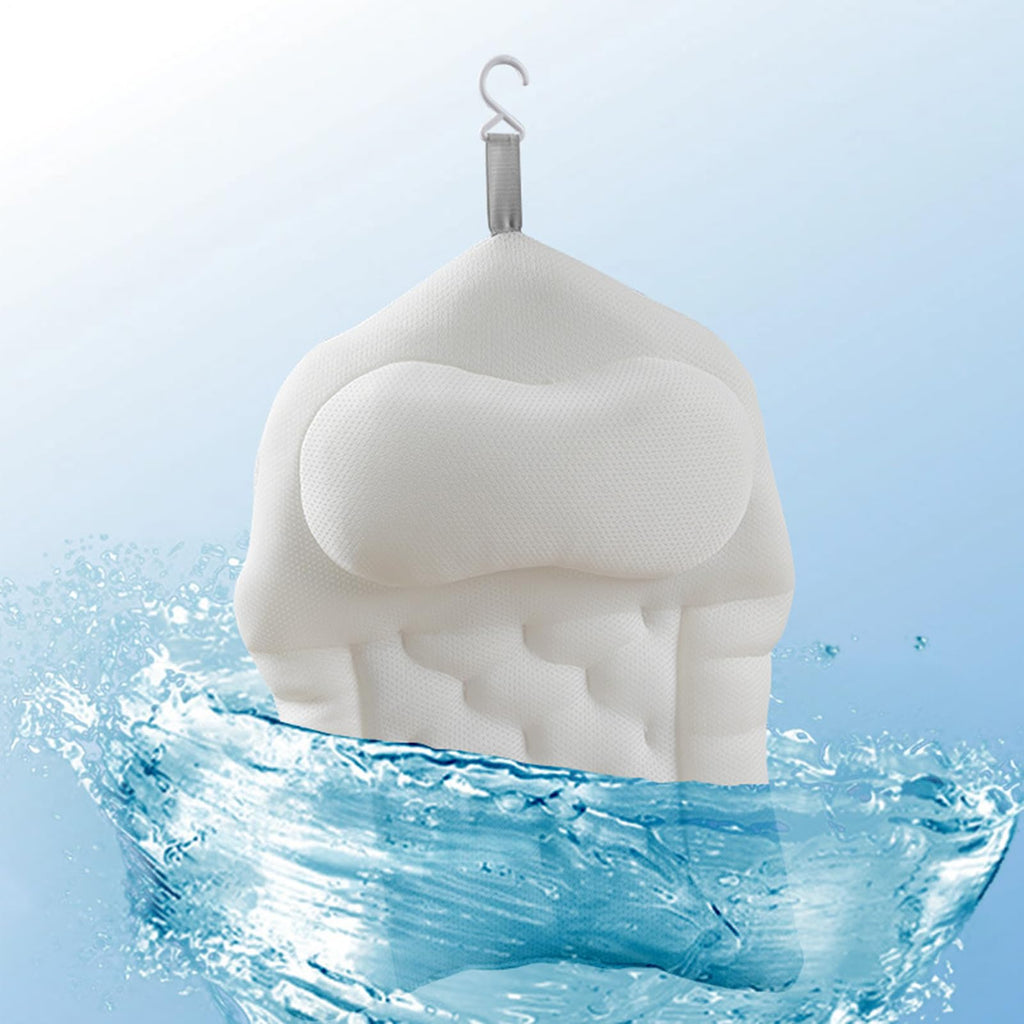 Badewannenkissen mit 4D-Nackenstütze
