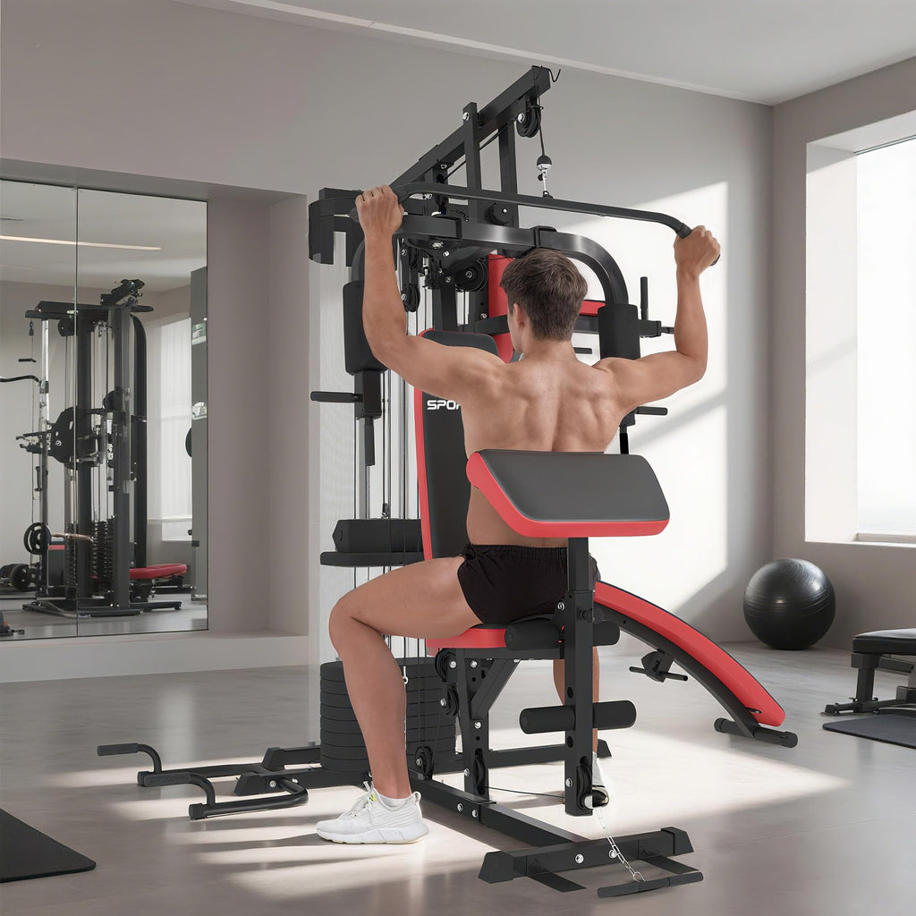 SPORTNOW Kraftstation – Multifunktionale Fitnessstation 65 kg