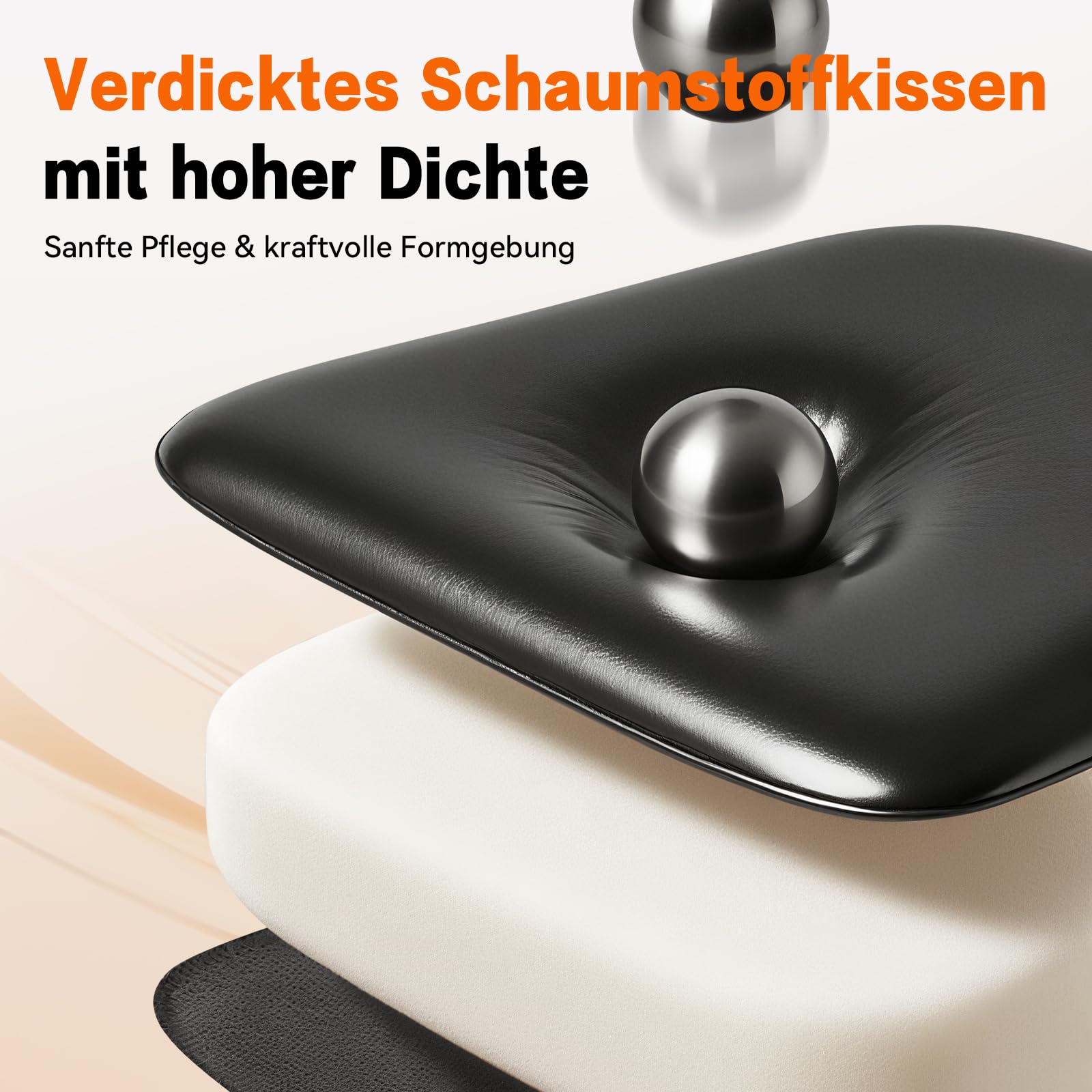 Hip Abductor Machine – Fitnessgerät für Beintraining, Schwarz/Orange