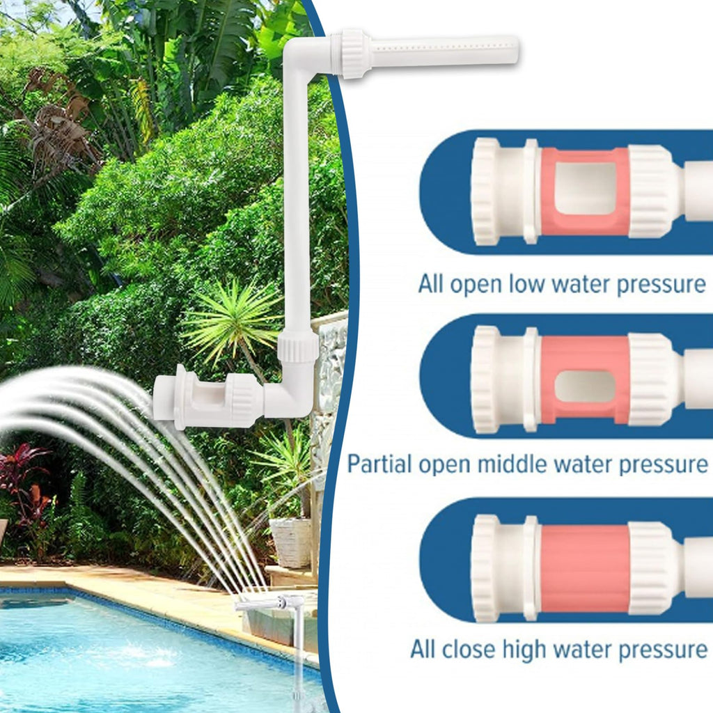 Hilai Teichbrunnen: Pool-Wasserfall und Sprinkler für entspannende Kühlung