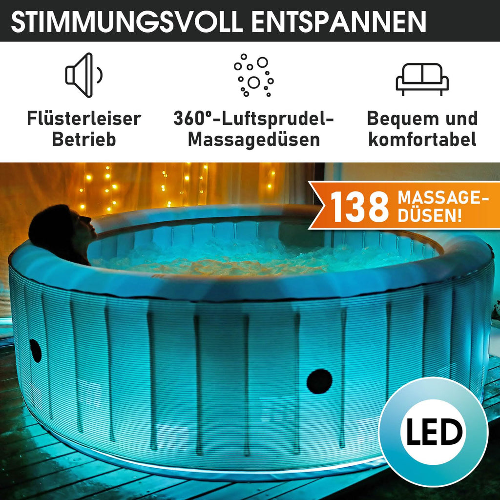 BRAST MSpa Starry – Aufblasbarer Whirlpool mit LED-Beleuchtung