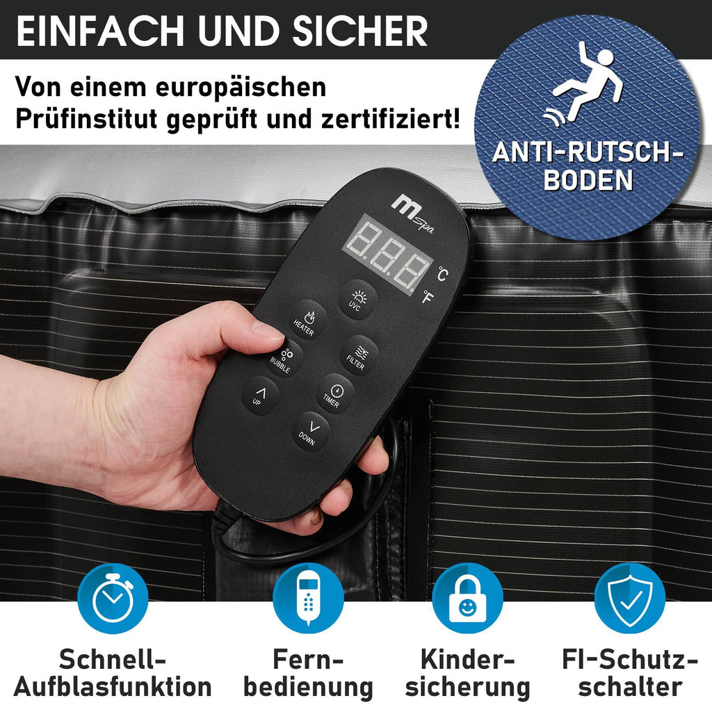 BRAST® aufblasbarer Whirlpool MSpa für 4-8 Personen