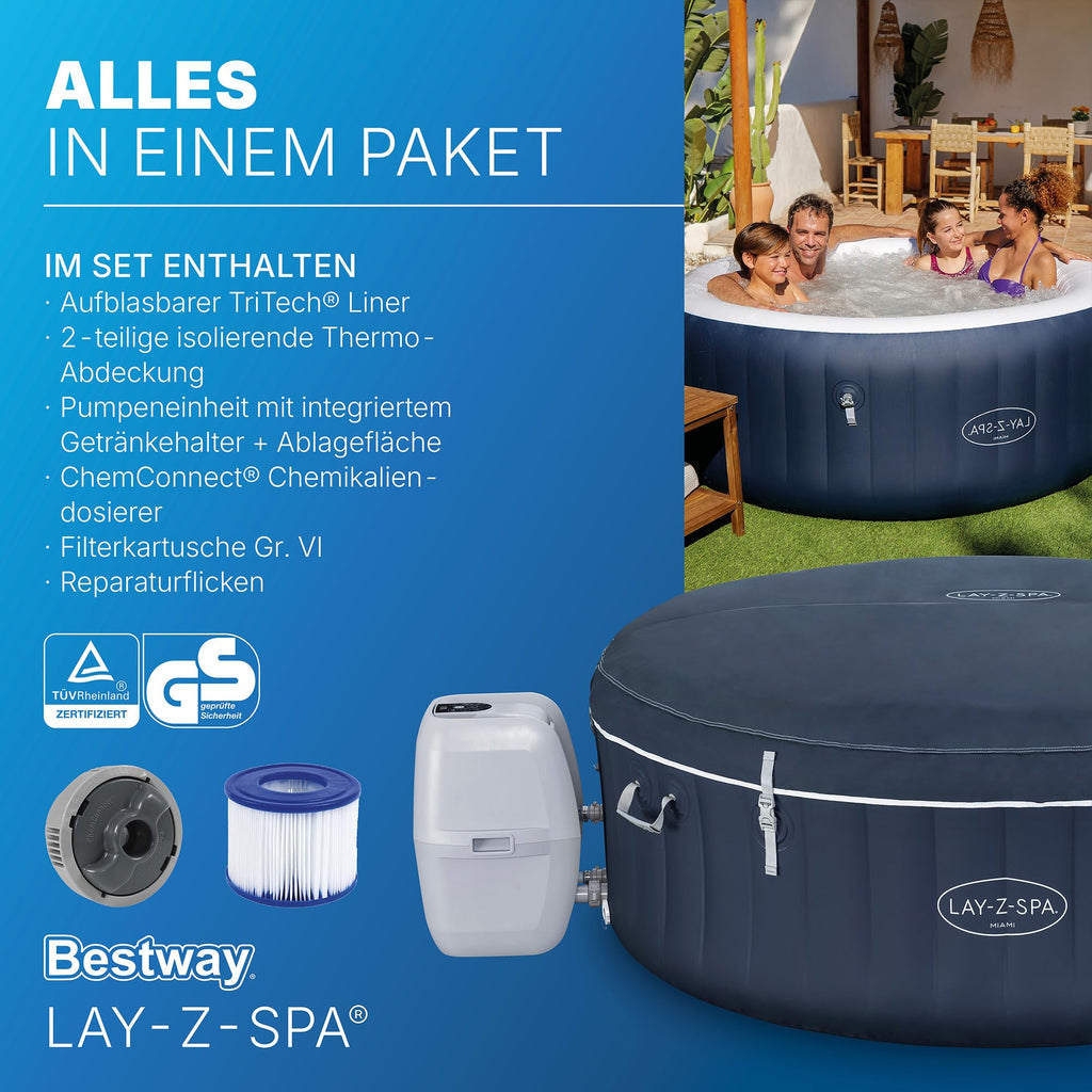 Bestway Lay-Z-Spa Miami AirJet – Energiespar-Whirlpool