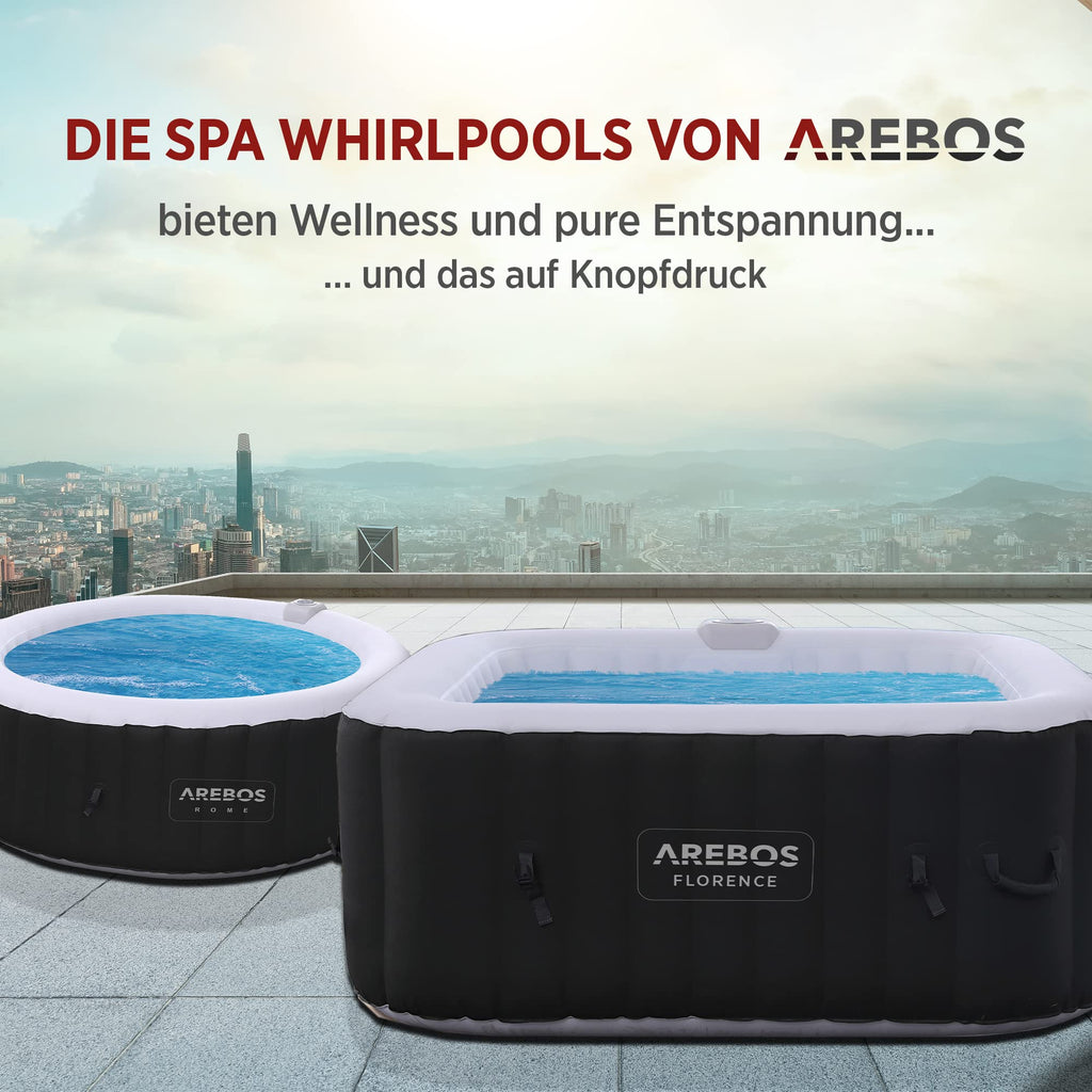 Arebos Aufblasbarer Spa-Pool für 4 Personen