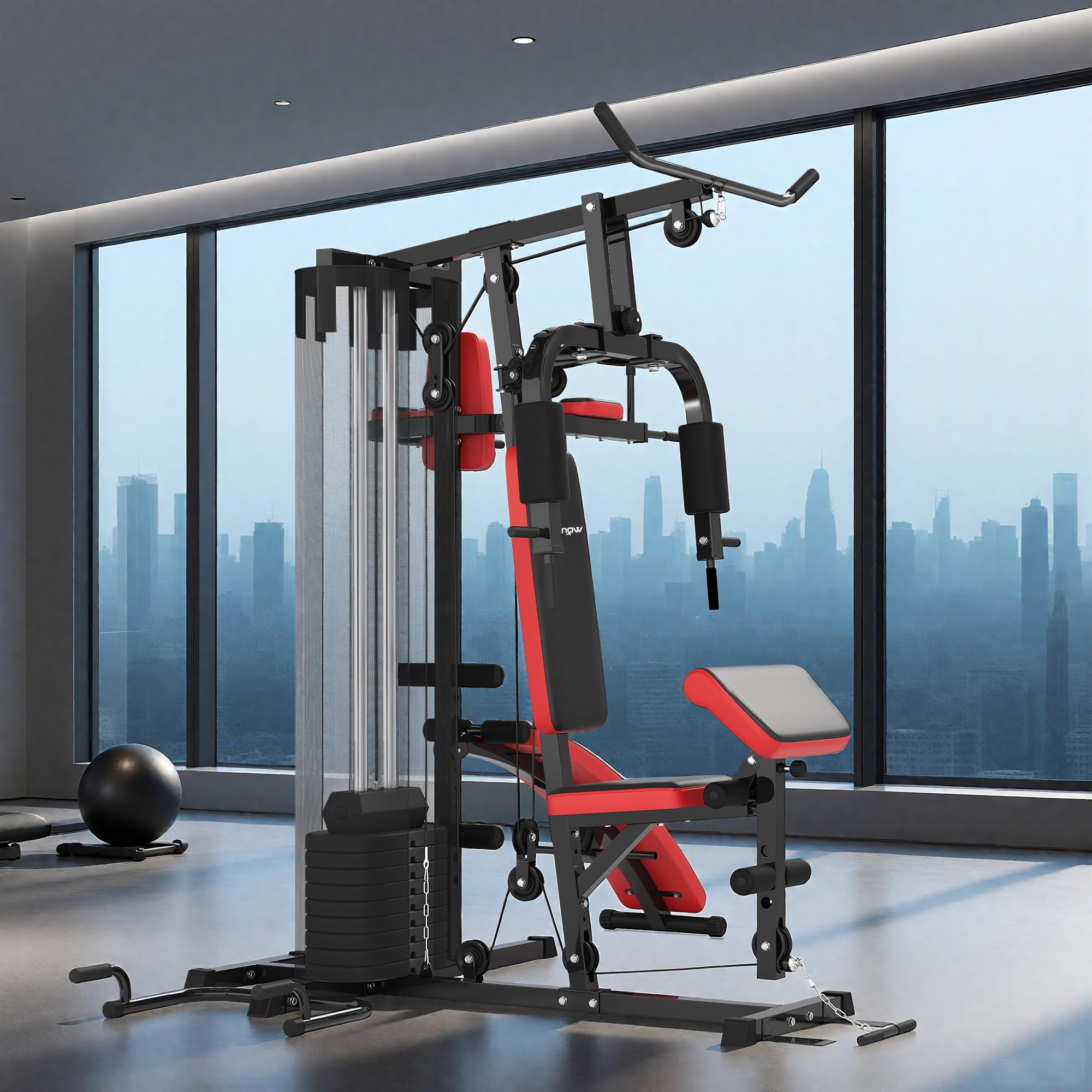 SPORTNOW Kraftstation – Multifunktionale Fitnessstation 65 kg