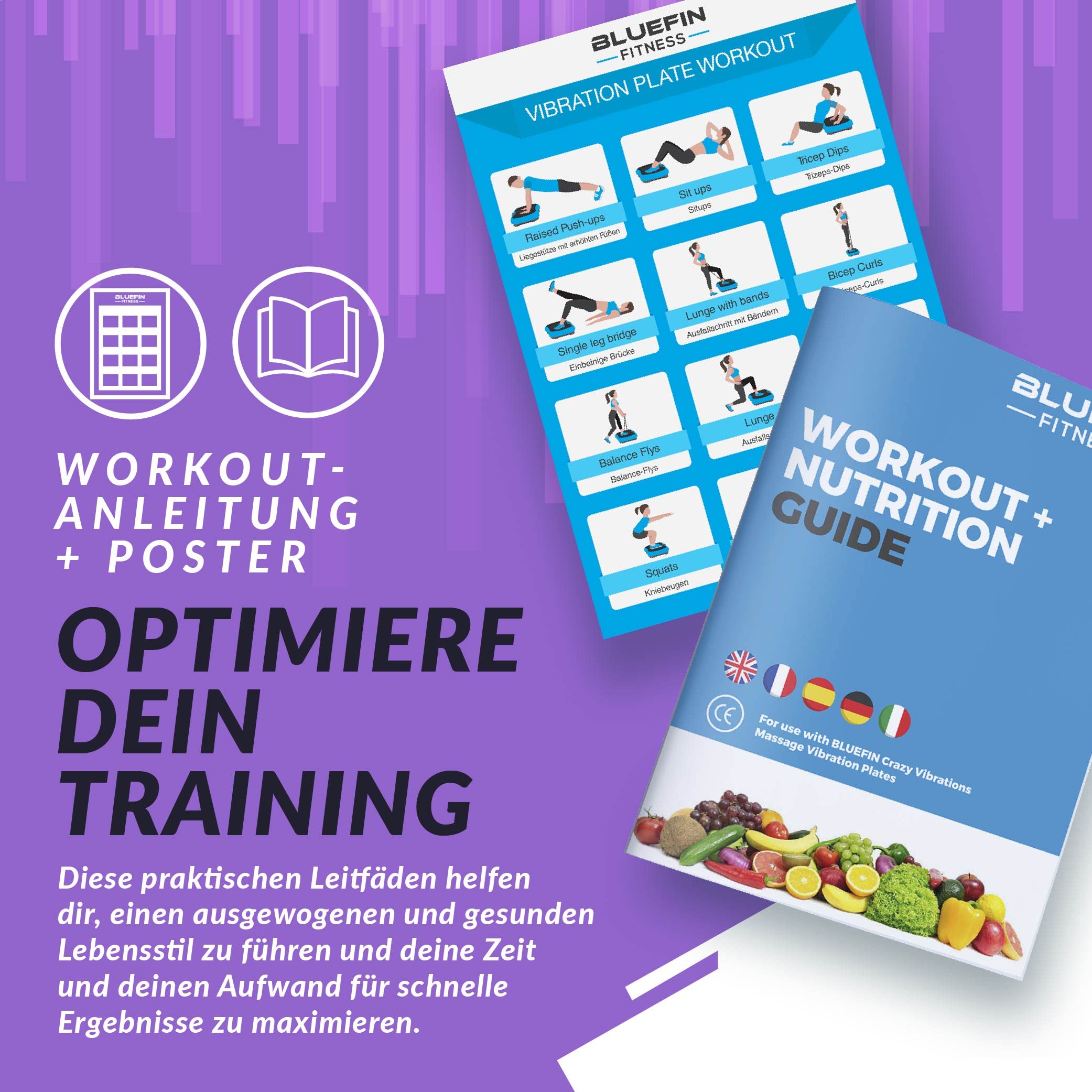 Bluefin Ultra Slim Plus Vibrationsplatte – Kompaktes Fitnessgerät