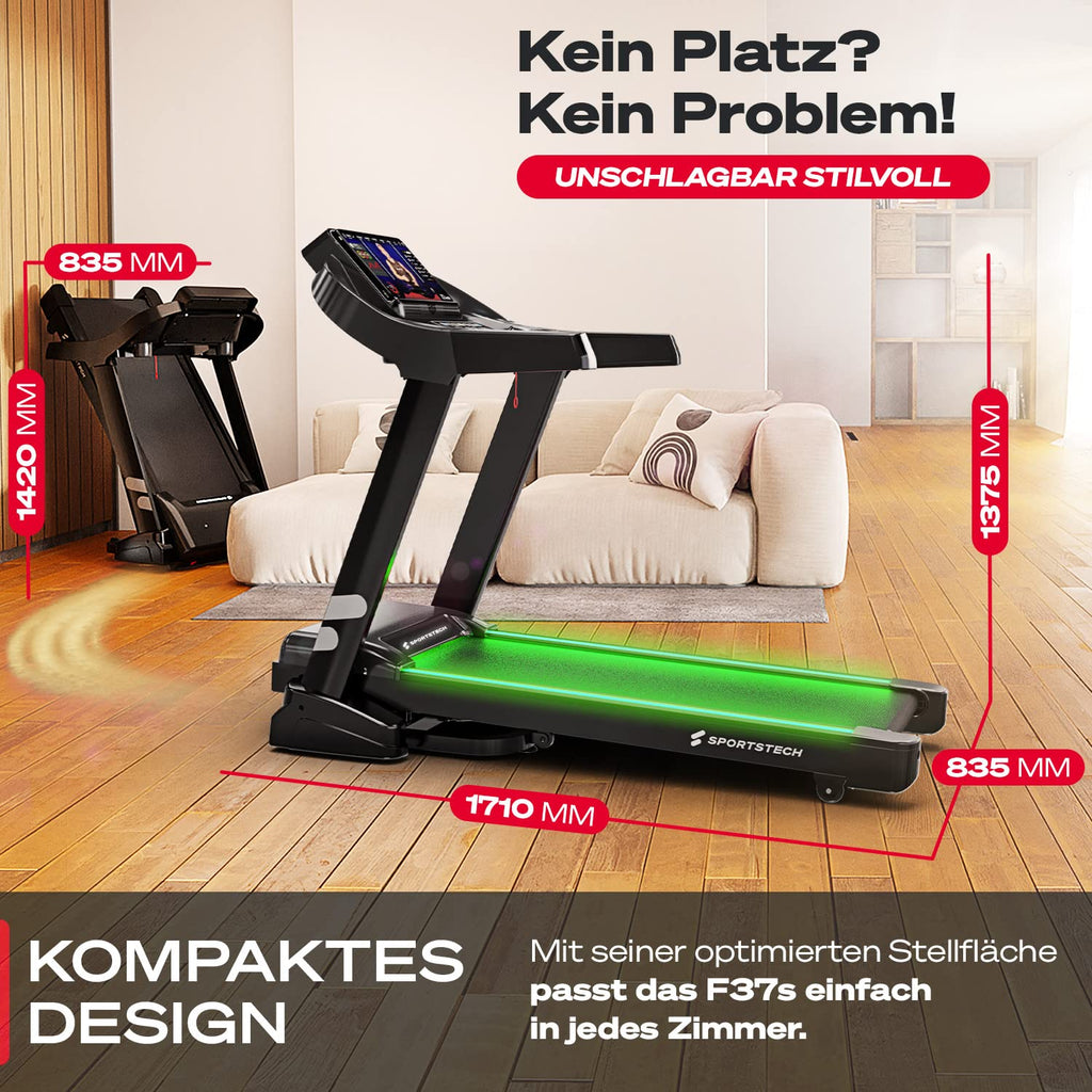 Sportstech F37s Laufband klappbar – 20 km/h, 7 PS, TÜV