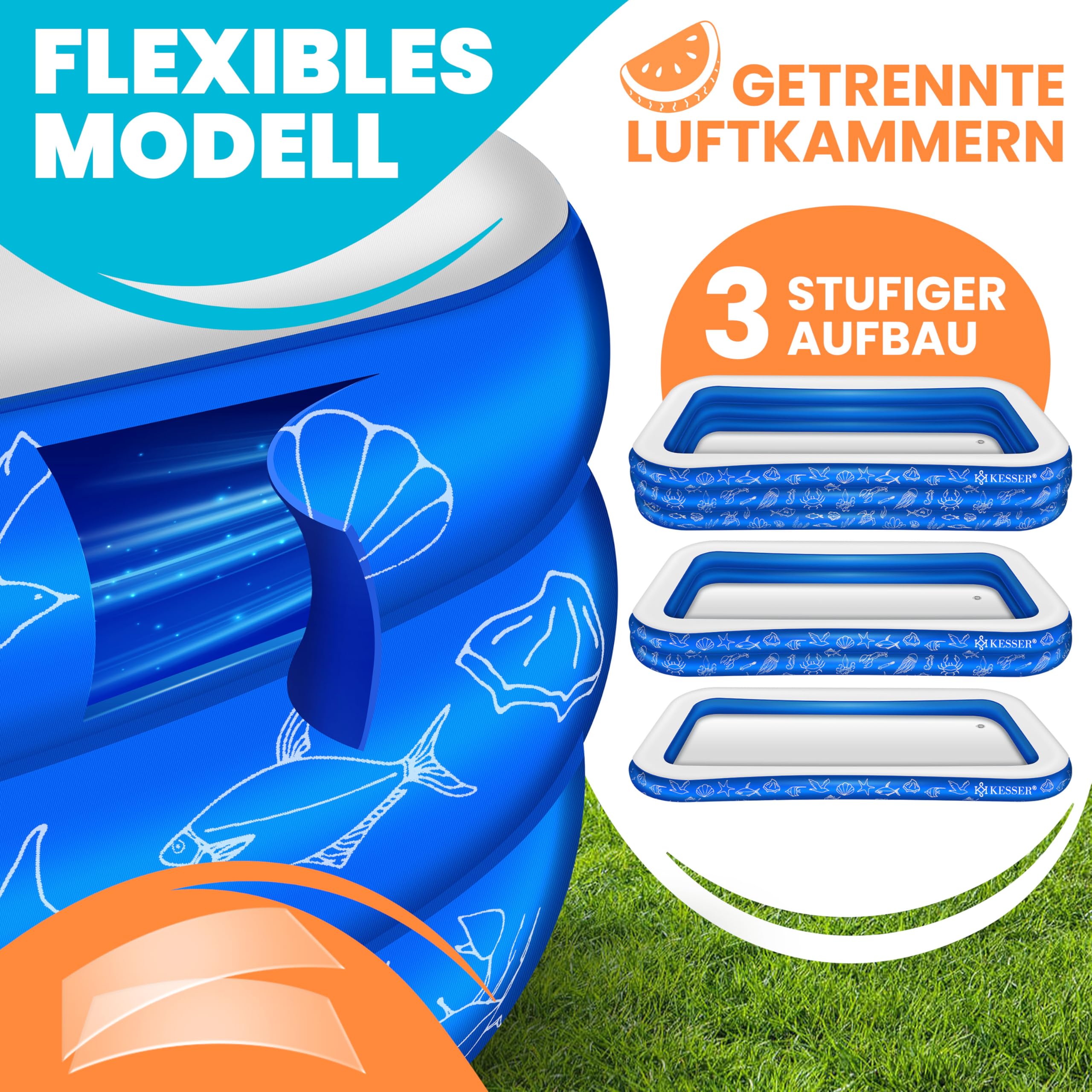 KESSER® Aufblasbarer Familienpool