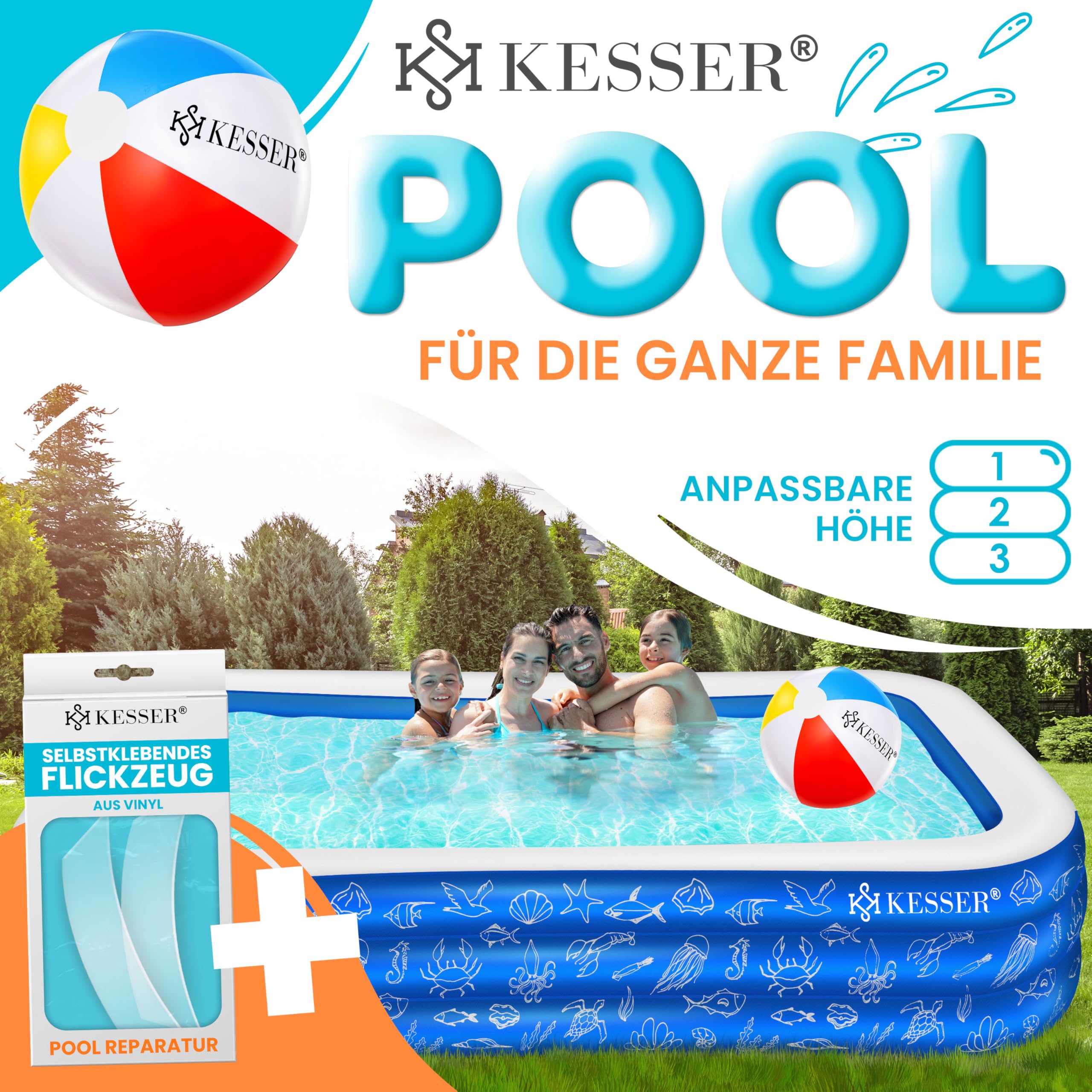 KESSER® Aufblasbarer Familienpool